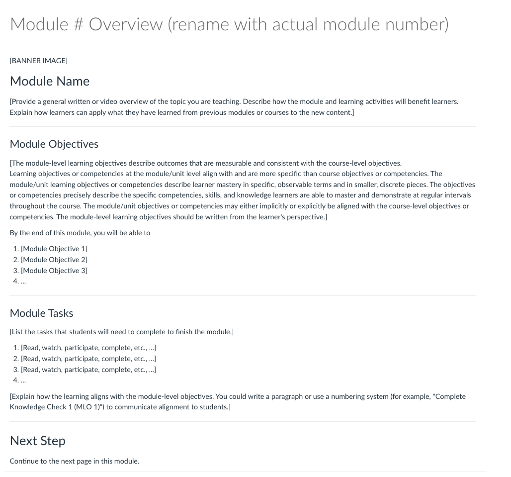 Blueprint: Sample Module Overview - CTLD Ready