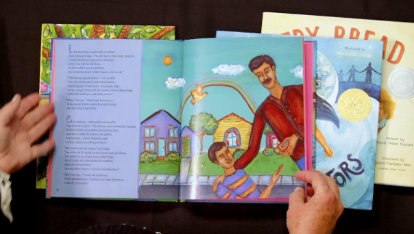 A page from a children's book that is in both English and Spanish.